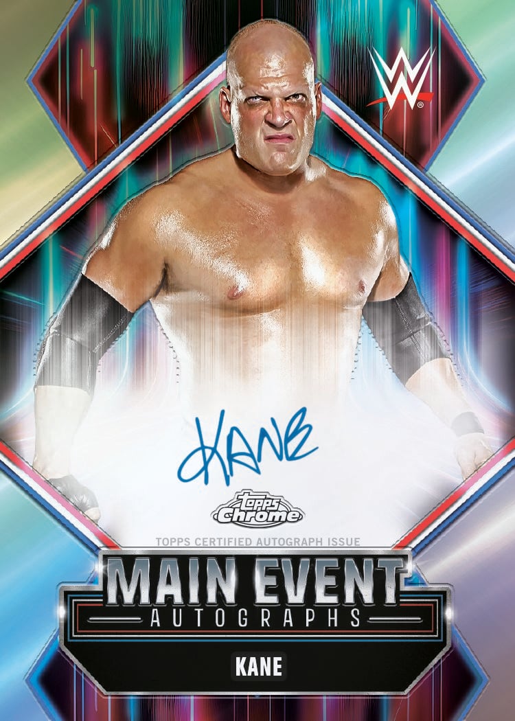 The Best Cards to Look For in 2026 Topps Chrome WWE 14 2026 Topps Chrome WWE Kane Main Event Autograph Ludex Blog