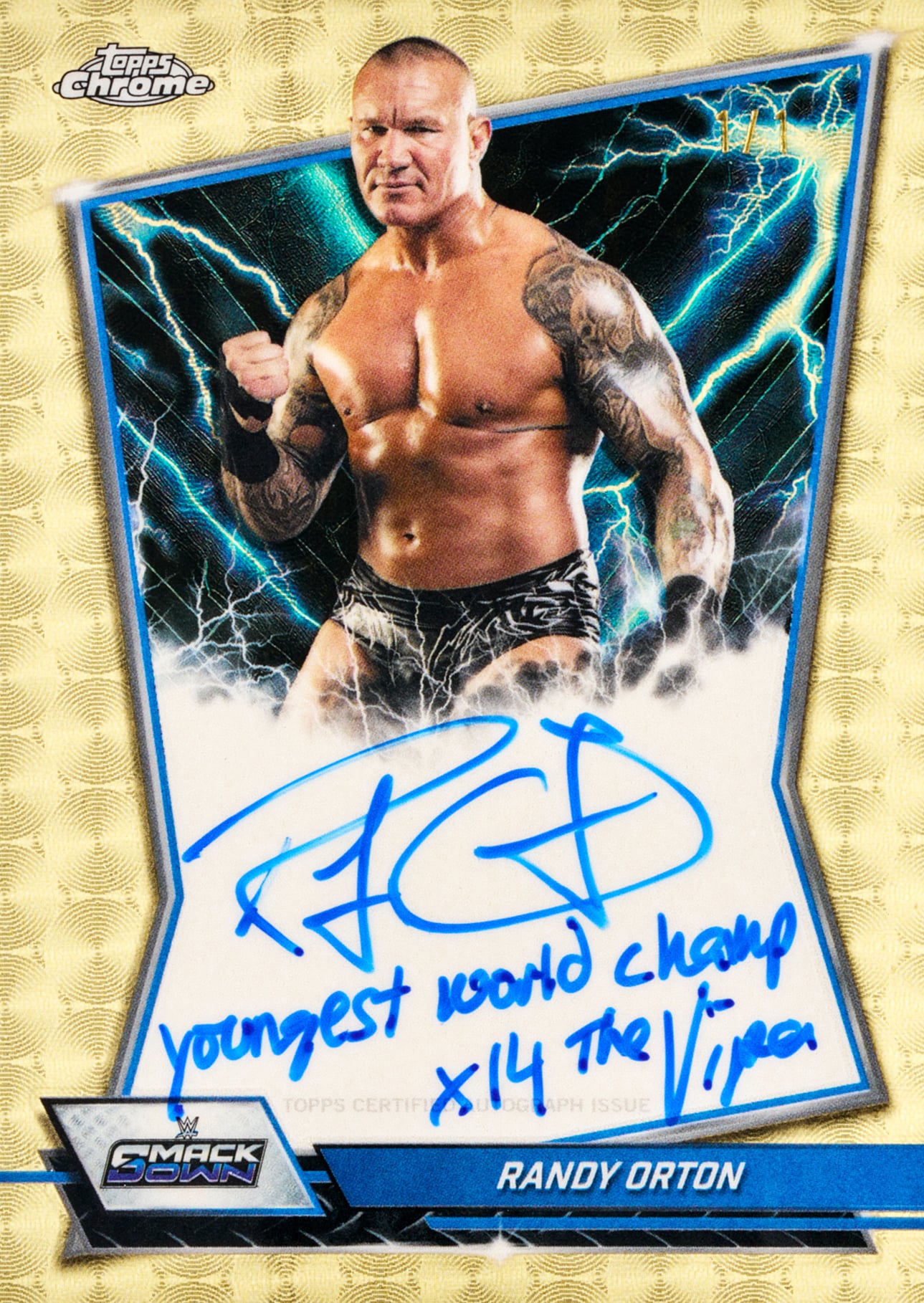 The Best Cards to Look For in 2026 Topps Chrome WWE 17 2026 Topps Chrome WWE Randy Orton Superfractor 1/1 Autograph Inscription Youngest World Champ Ludex Blog