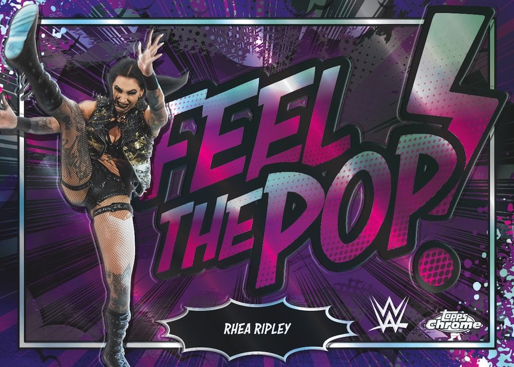 The Best Cards to Look For in 2026 Topps Chrome WWE 5 2026 Topps Chrome WWE Rhea Ripley Feel the Pop Insert Ludex Blog