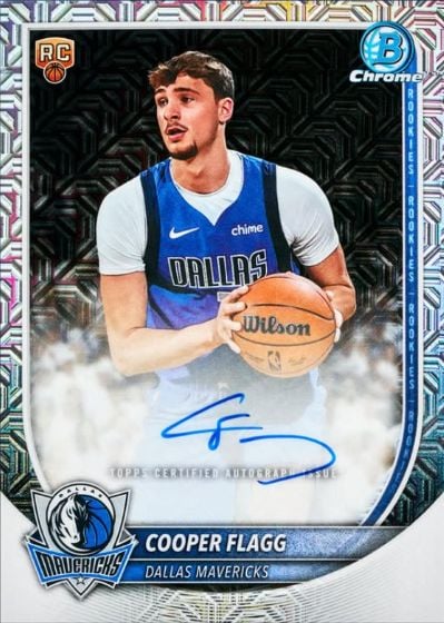 2025-26 Bowman Basketball: The Complete Collector's Guide 14 2025-26 Bowman Basketball Cooper Flagg Dallas Mavericks Rookie Chrome Autograph