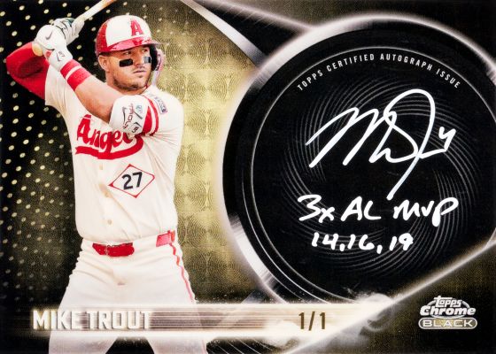 2026 Topps Chrome Black Paint It Mike Trout
