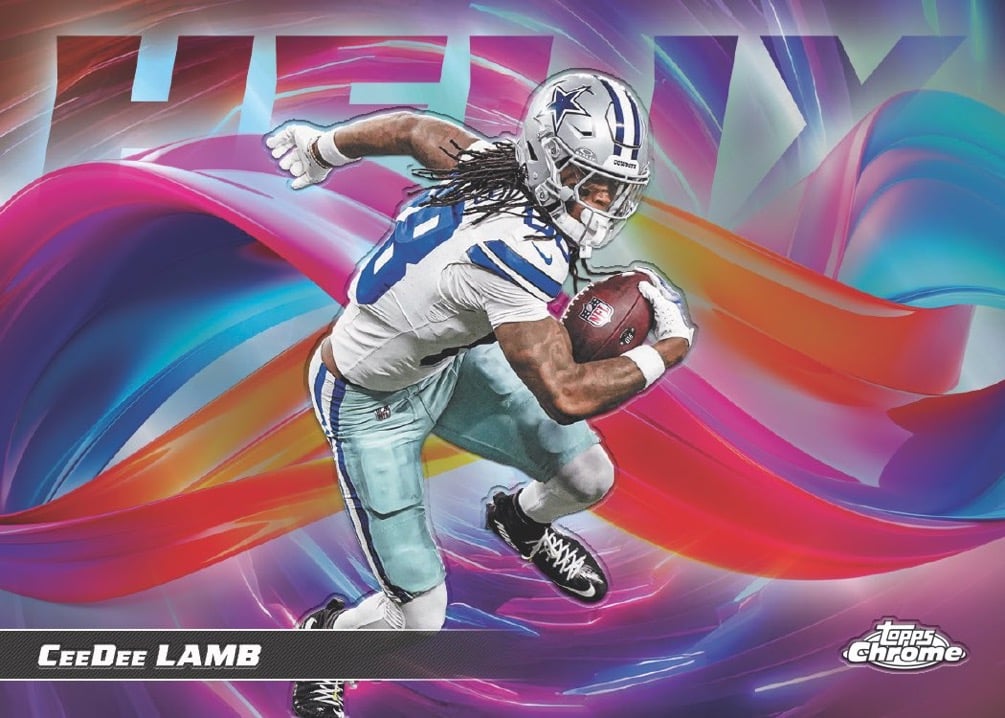 The Best Cards to Look for in 2025 Topps Chrome Football 18 2025 Topps Chrome Football CeeDee Lamb Cowboys Helix Insert Ludex Blog