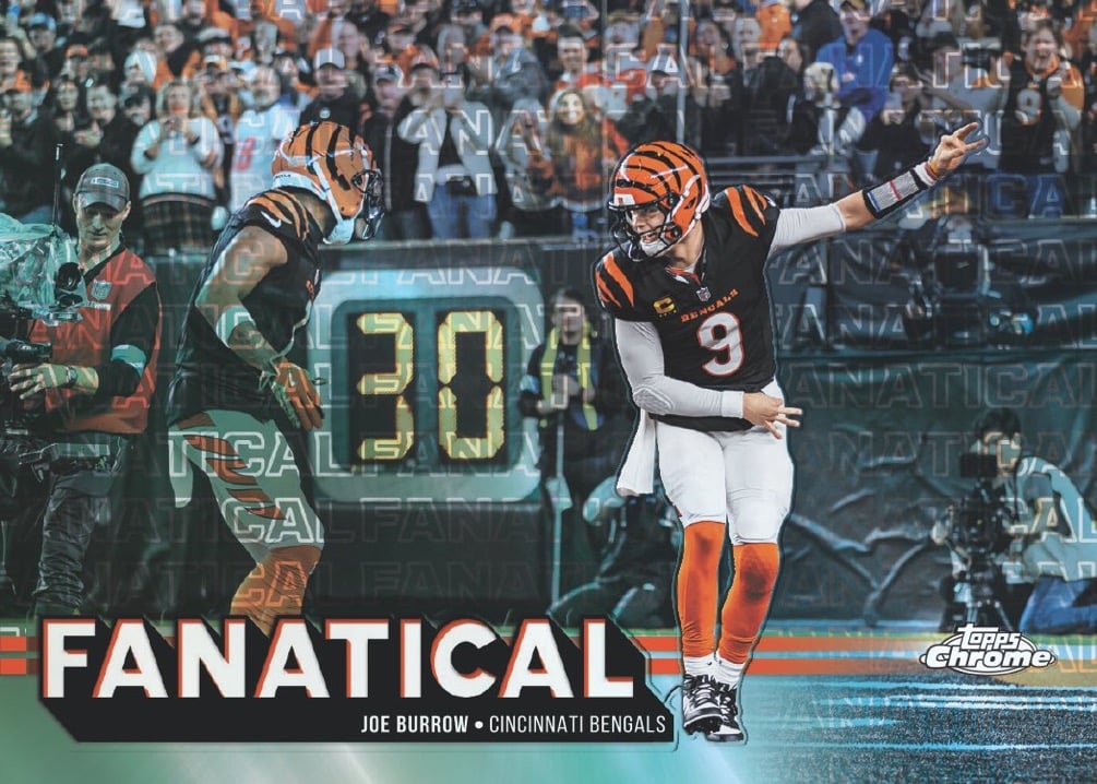 The Best Cards to Look for in 2025 Topps Chrome Football 19 2025 Topps Chrome Football Joe Burrow Bengals Fanatical Insert Ludex Blog