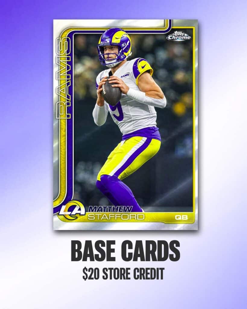 2025 Topps Chrome NFL MVP Buyback Matthew Stafford $20 Store Credit Base Card Ludex Blog