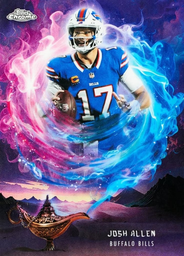 The Best Cards to Look for in 2025 Topps Chrome Football 12 2025 Topps Chrome Football Josh Allen Bills Insert Ludex Blog