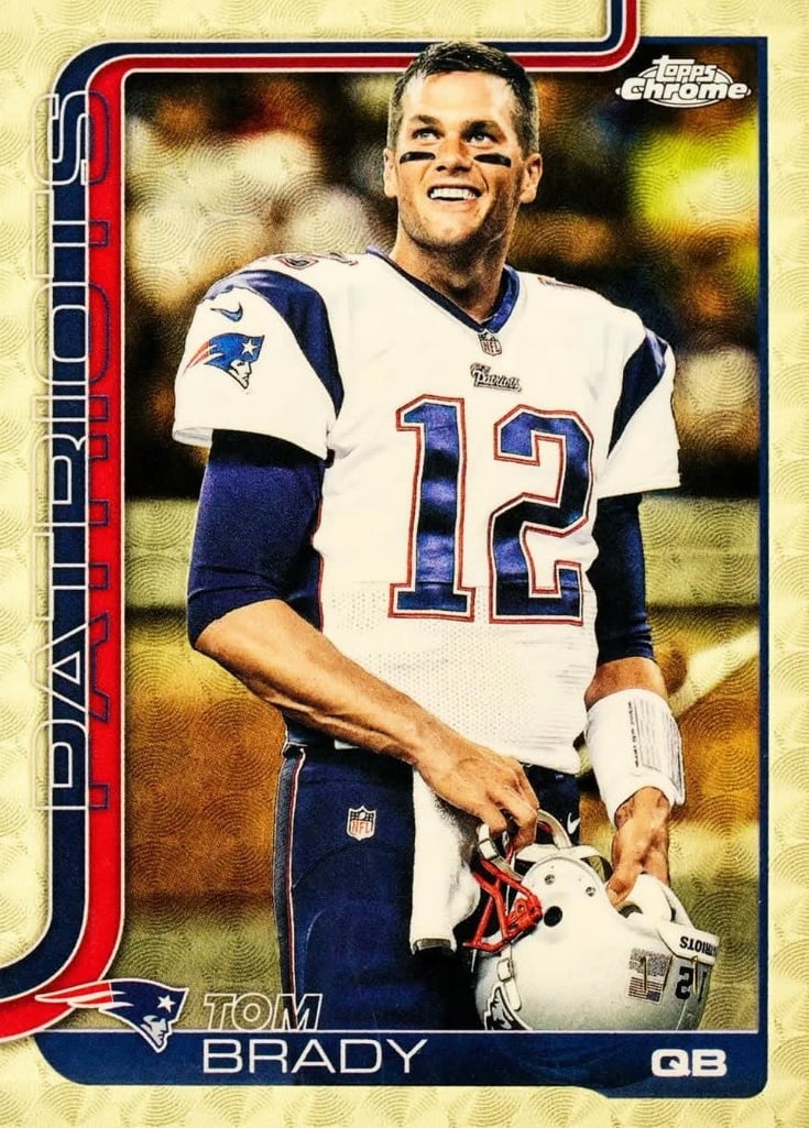 The Best Cards to Look for in 2025 Topps Chrome Football 21 2025 Topps Chrome Football Tom Brady Patriots Chrome Ludex Blog