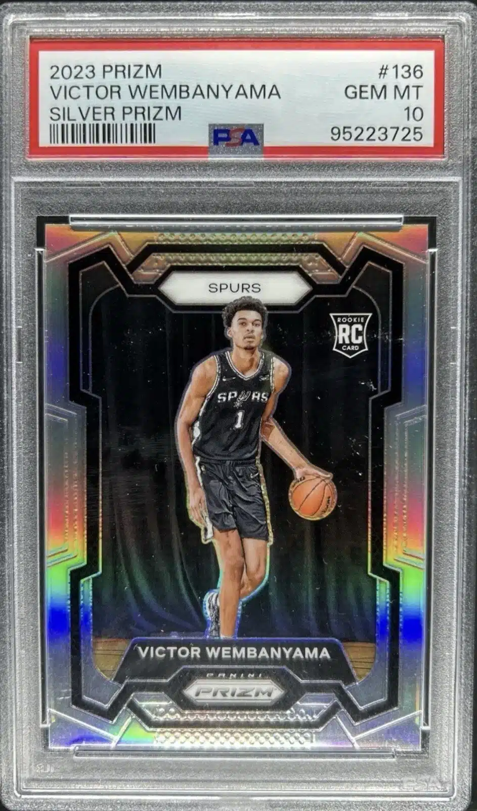 Top 10 Most Graded Victor Wembanyama Rookie Cards: PSA, BGS, SGC & CGC 3 2023 Panini Prizm Victor Wembanyama Silver Prizm Rookie Card PSA 10 Graded Slab
