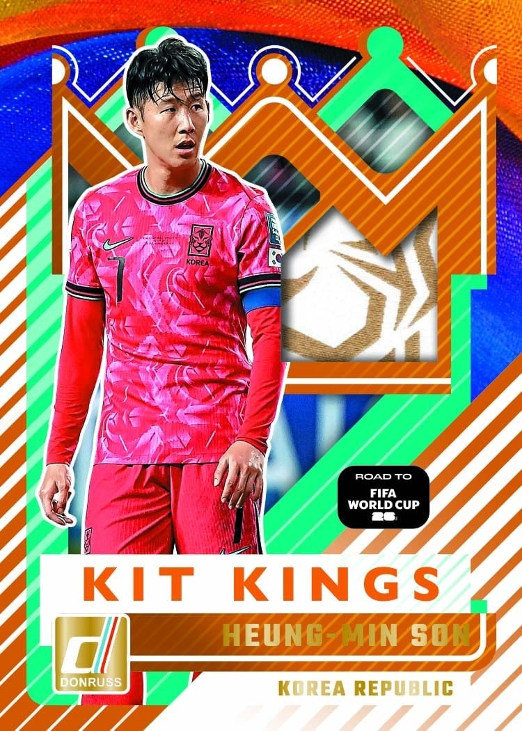 2025-26 Donruss Road to FIFA World Cup 26 Soccer Kit Kings Heung-Min Son Korea Republic memorabilia card