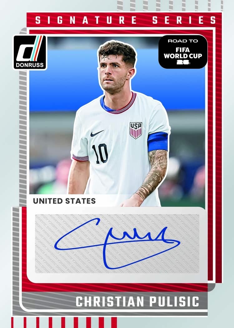 2025-26 Donruss Road to FIFA World Cup 26 Soccer Signature Series Christian Pulisic autograph