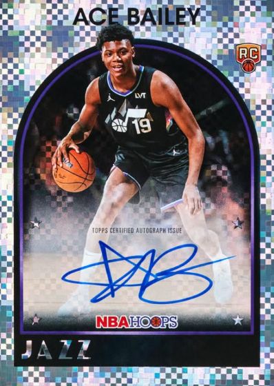 2025-26 Topps NBA Hoops Ace Bailey 1989 throwback signatures autograph Utah Jazz RC