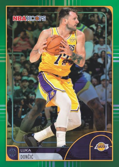2025-26 Topps NBA Hoops Luka Doncic Green Hoops blaster exclusive parallel Los Angeles Lakers