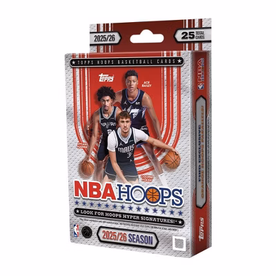Best Cards to Look For in 2025-26 Topps NBA Hoops 7 2025-26 Topps NBA Hoops hanger box retail format