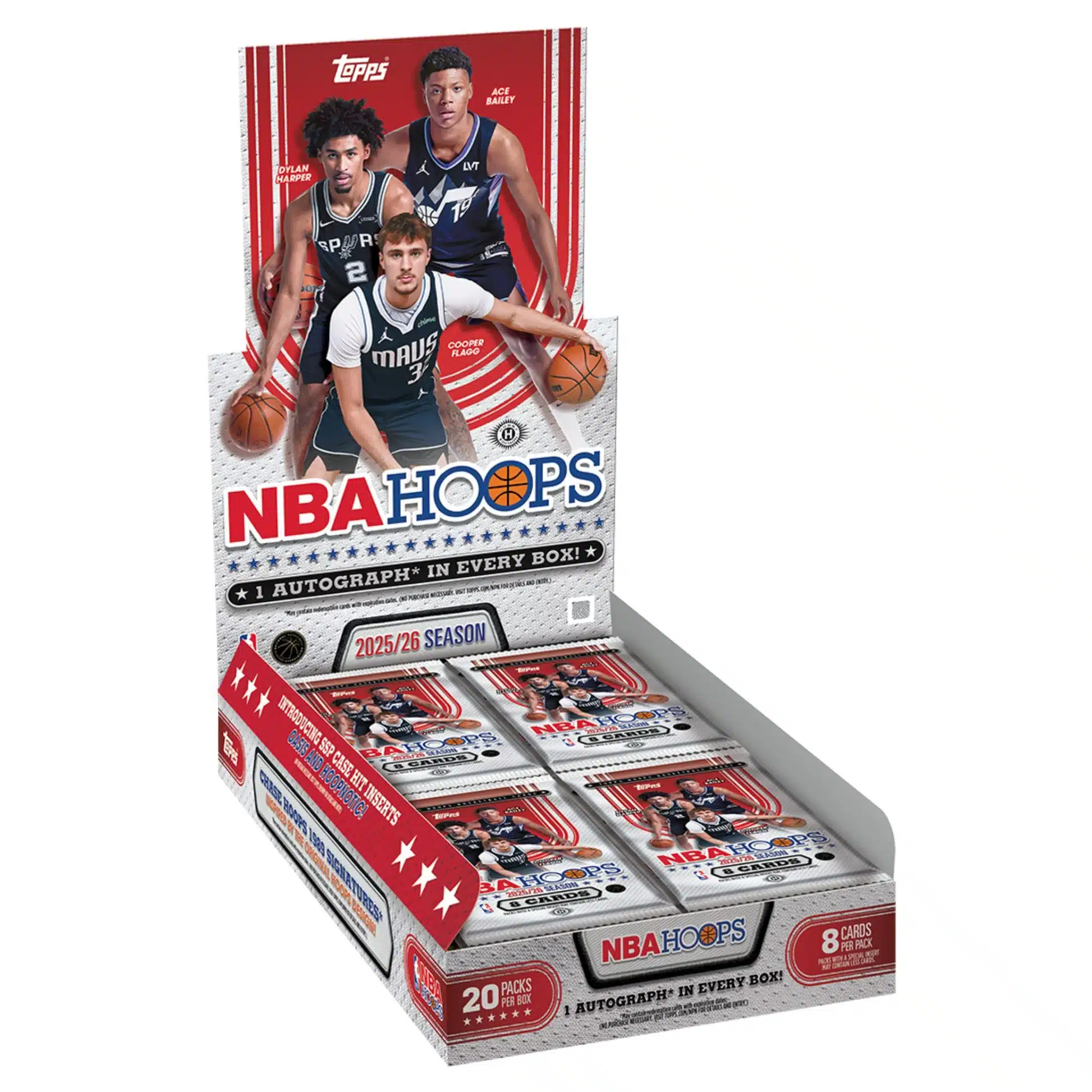 Best Cards to Look For in 2025-26 Topps NBA Hoops 3 2025-26 Topps NBA Hoops hobby box 20 packs 8 cards per pack