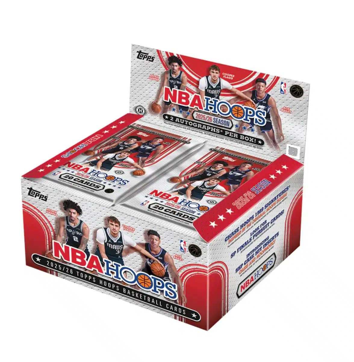 Best Cards to Look For in 2025-26 Topps NBA Hoops 4 2025-26 Topps NBA Hoops jumbo box 10 packs 20 cards per pack