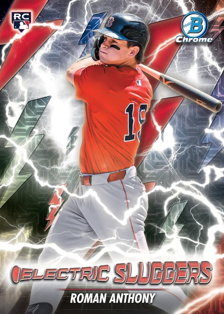2026 Bowman Mega Box Baseball Chrome Electric Sluggers Mojo Roman Anthony RC