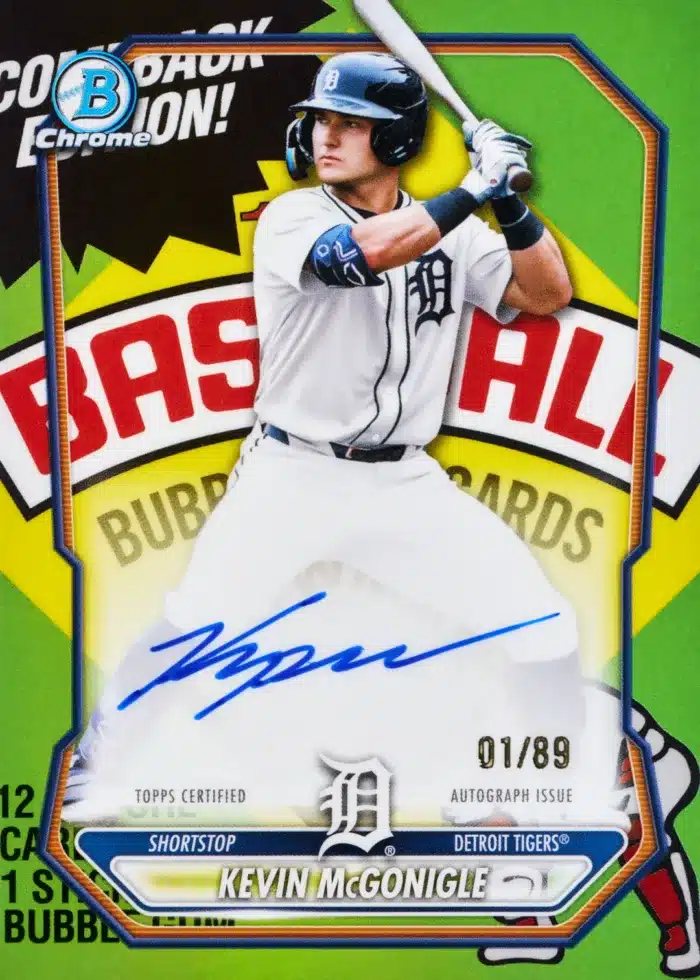 The Best Cards to Look For in 2026 Bowman Baseball 29 Kevin McGonigle Packfractor Auto 01/89 Detroit Tigers