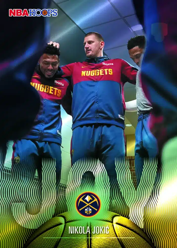 Best Cards to Look For in 2025-26 Topps NBA Hoops 17 2025-26 Topps NBA Hoops Nikola Jokic Joy case hit insert Denver Nuggets