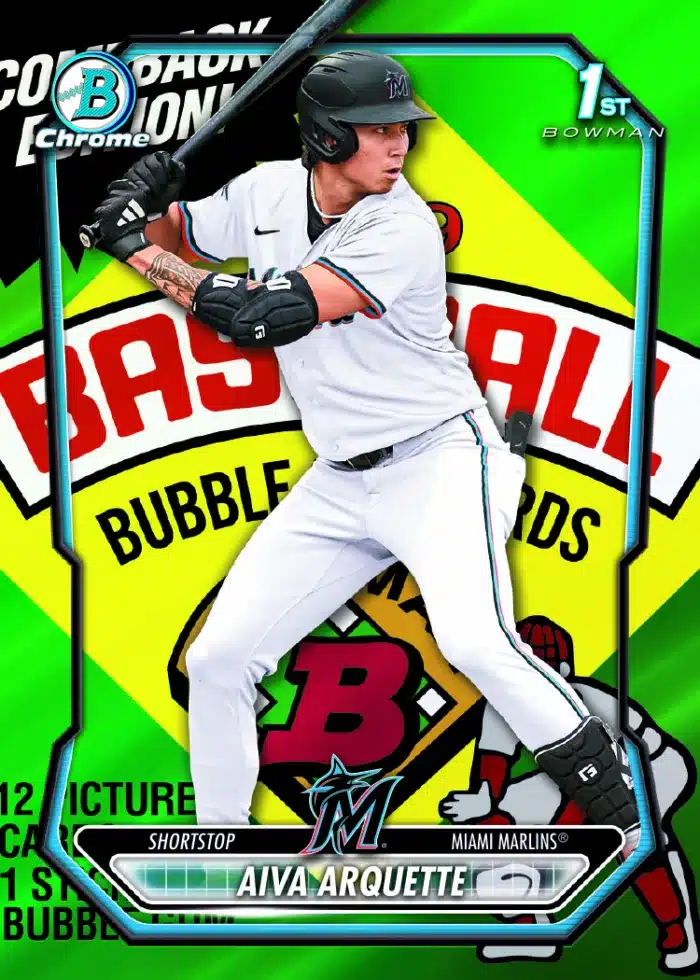 The Best Cards to Look For in 2026 Bowman Baseball 10 2026 Bowman Baseball Aiva Arquette Comebacktion Chrome 1st Bowman Miami Marlins shortstop prospect