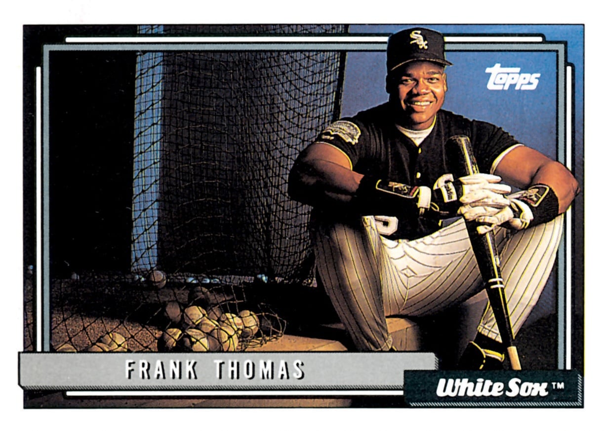 1992 Topps Frank Thomas Card 555 White Sox - Inspiration for Murakami Golden Mirror Variation