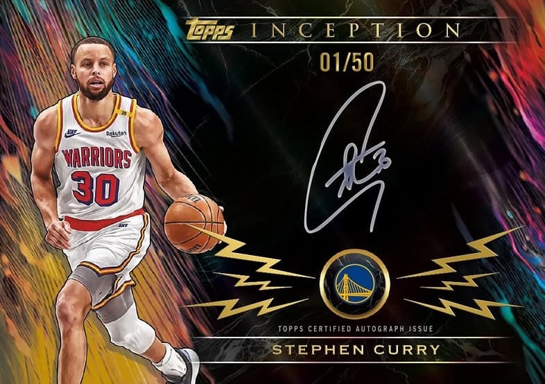2025-26 Topps Inception Basketball: Checklist, Rookies, and Best Cards to Chase 6 2025-26 Topps Inception Basketball Silver Signings Autograph Stephen Curry 01/50