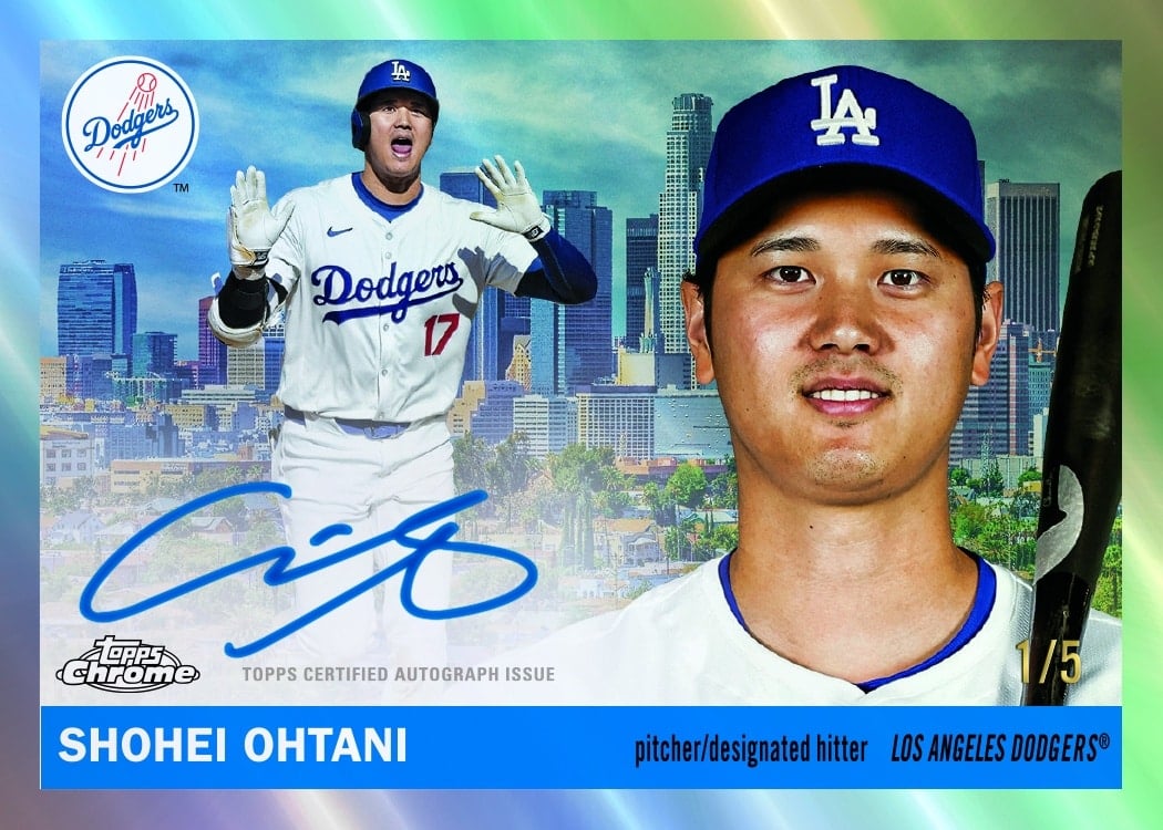 2025 Topps Chrome Platinum Baseball 1955 Topps City Variations Auto Shohei Ohtani