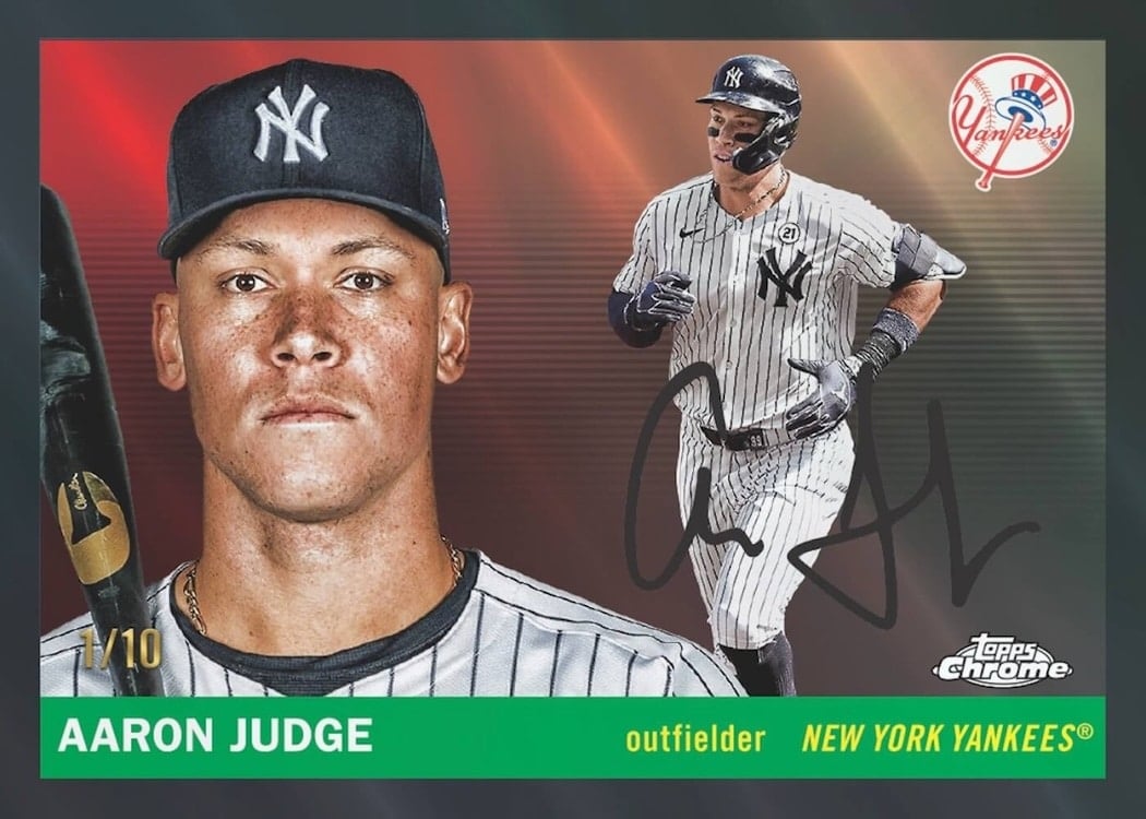2025 Topps Chrome Platinum Baseball Base Black Refractor Aaron Judge