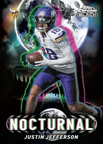 2025 Topps Chrome Black Football Nocturnal Insert Justin Jefferson