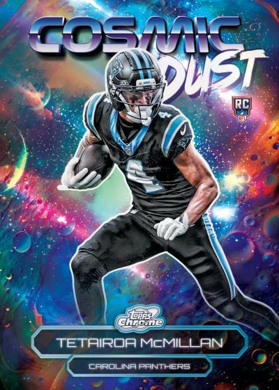 2025 Topps Cosmic Chrome Football Cosmic Dust Tetairoa McMillan RC