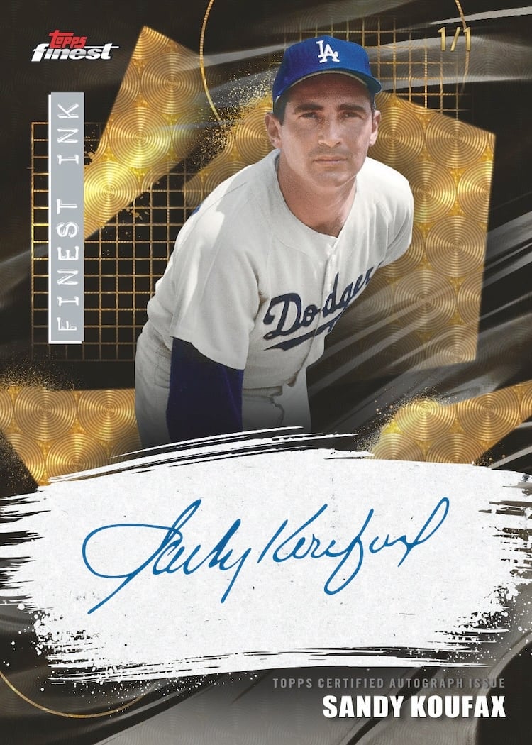 2026 Topps Finest Baseball Finest Ink Autographs SuperFractor Sandy Koufax 1/1