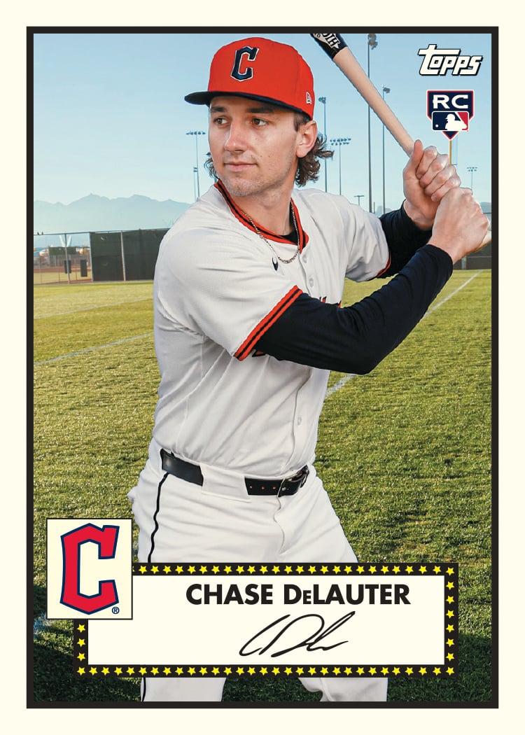 2026 Topps Series 2 Baseball Base Card 1952 Variation Chase DeLauter RC Cleveland Guardians