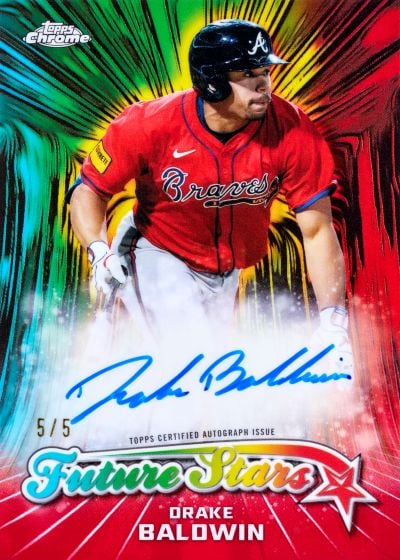 2026 Topps Chrome Future Stars Autographs Drake Baldwin Atlanta Braves 5/5