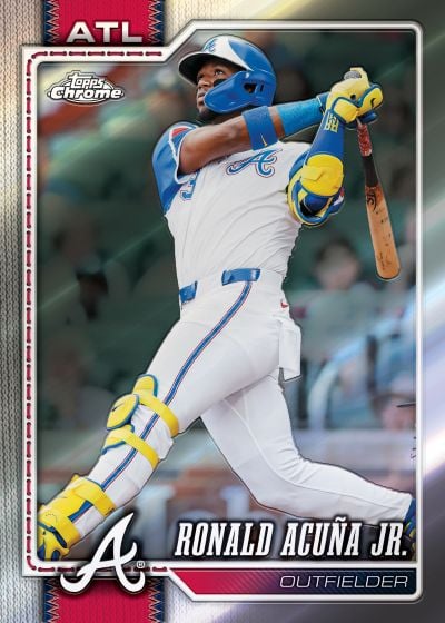 2026 Topps Chrome Ronald Acuna Jr. Base Card Atlanta Braves