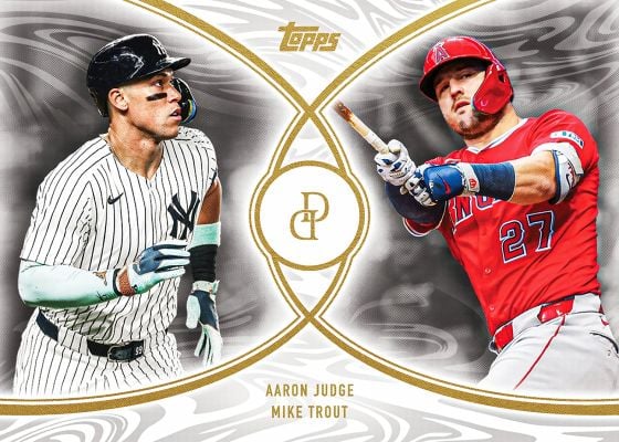 2026 Topps Dynamic Duals Base Card Aaron Judge Mike Trout
