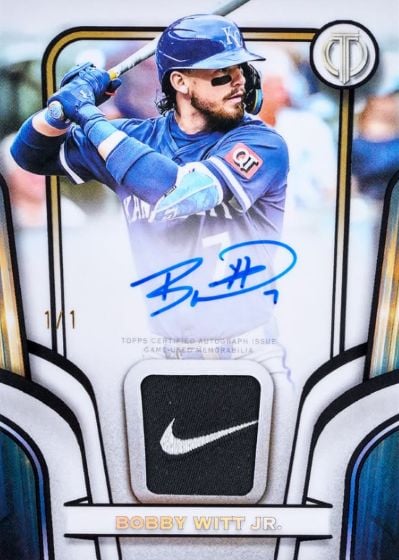 2026 Topps Tribute Baseball: Checklist, Release Date, and What to Expect 14 2026 Topps Tribute Nike Patch Bobby Witt Jr