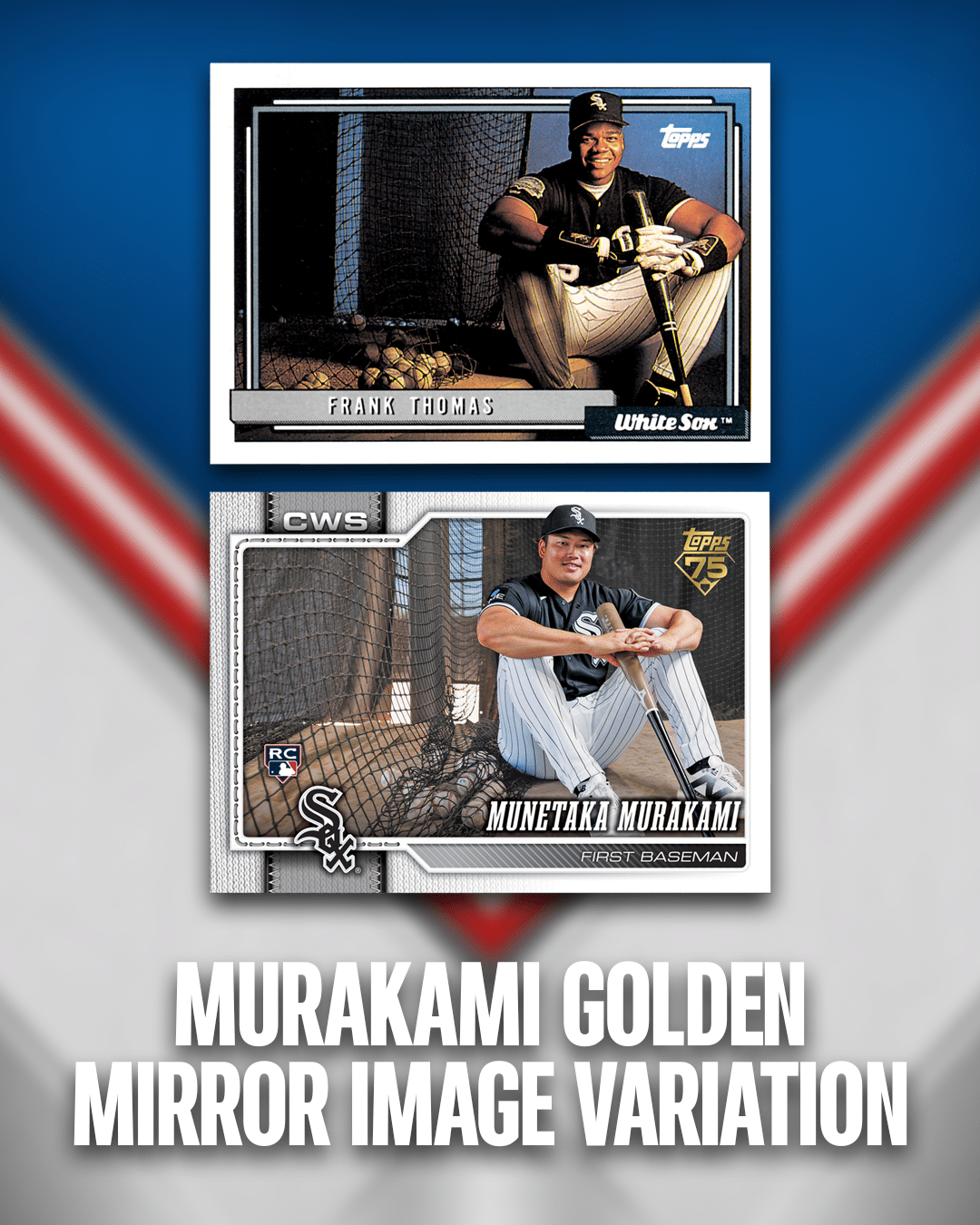 2026 Topps Series 2 Baseball Murakami Golden Mirror Image Variation Frank Thomas 1992 Topps