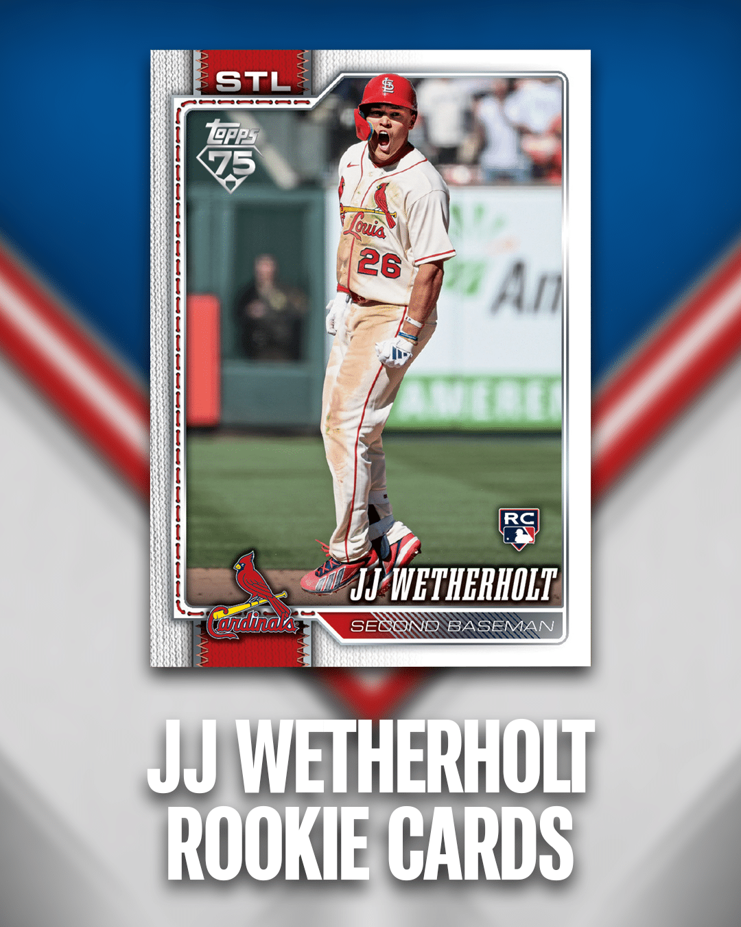 2026 Topps Series 2 Baseball JJ Wetherholt Rookie Card St Louis Cardinals