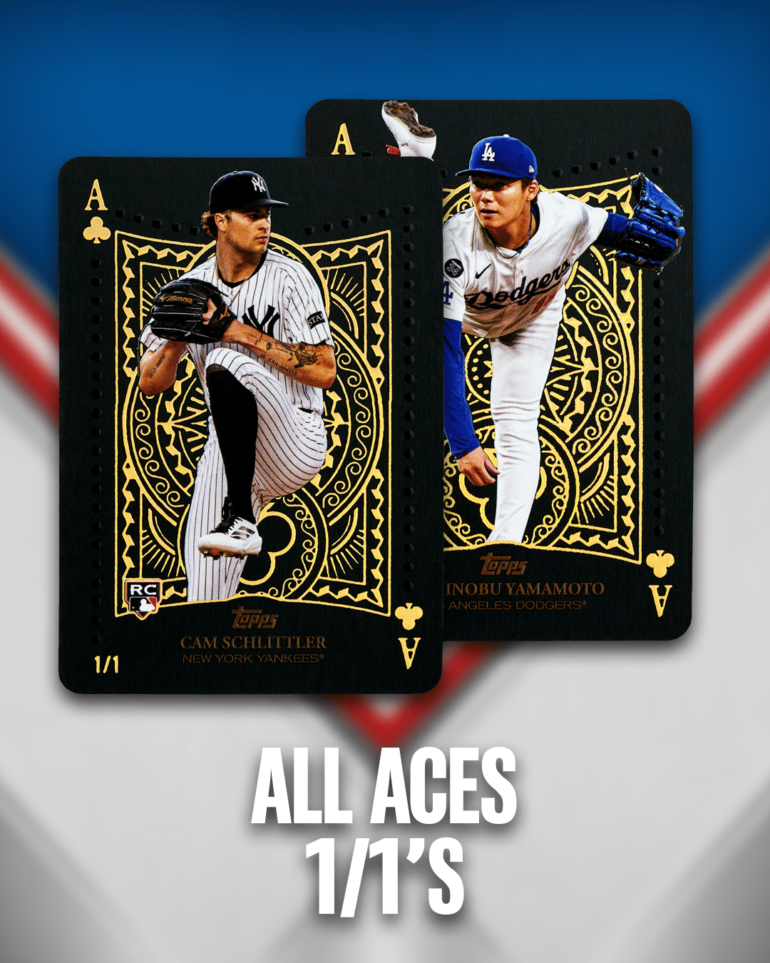 2026 Topps Series 2 Baseball All Aces 1/1 Cam Schlittler Yoshinobu Yamamoto