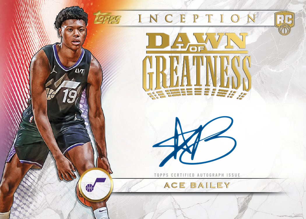 2025-26 Topps Inception Basketball: Checklist, Rookies, and Best Cards to Chase 9 2025-26 Topps Inception Basketball Dawn of Greatness Autograph Ace Bailey RC