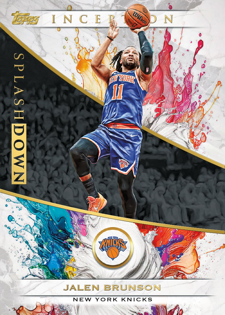 2025-26 Topps Inception Basketball: Checklist, Rookies, and Best Cards to Chase 4 2025-26 Topps Inception Basketball Splashdown Jalen Brunson