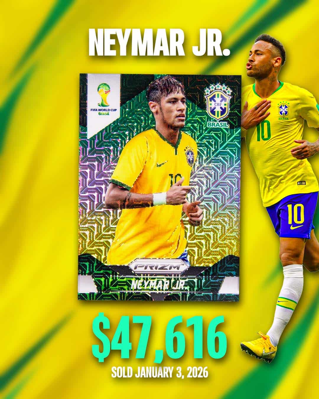 2014 Panini Prizm World Cup Neymar Jr Brazil
