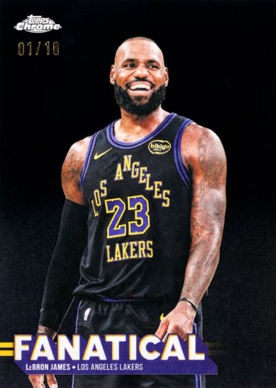 2025-26 Topps Chrome Update Basketball Lebron James Fanatical Black