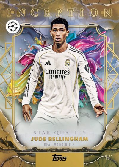 2026 Topps Inception UEFA Club Competitions Jude Bellingham Star Quality Gold 1/1