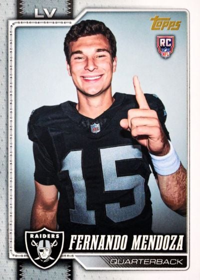 2026 Topps Flagship Football Fernando Mendoza Golden Mirror Variation