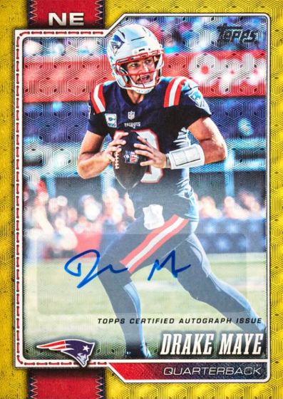 2026 Topps Flagship Football Drake Maye Real One Autograph Foilfractor