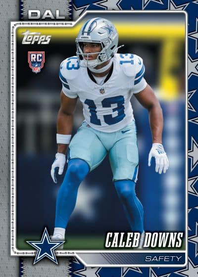 2026 Topps Flagship Football Caleb Downs Rookie Card Team Color Border Variation