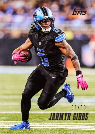 2026 Topps Flagship Football Jahmyr Gibbs True Photo Variation 01/10