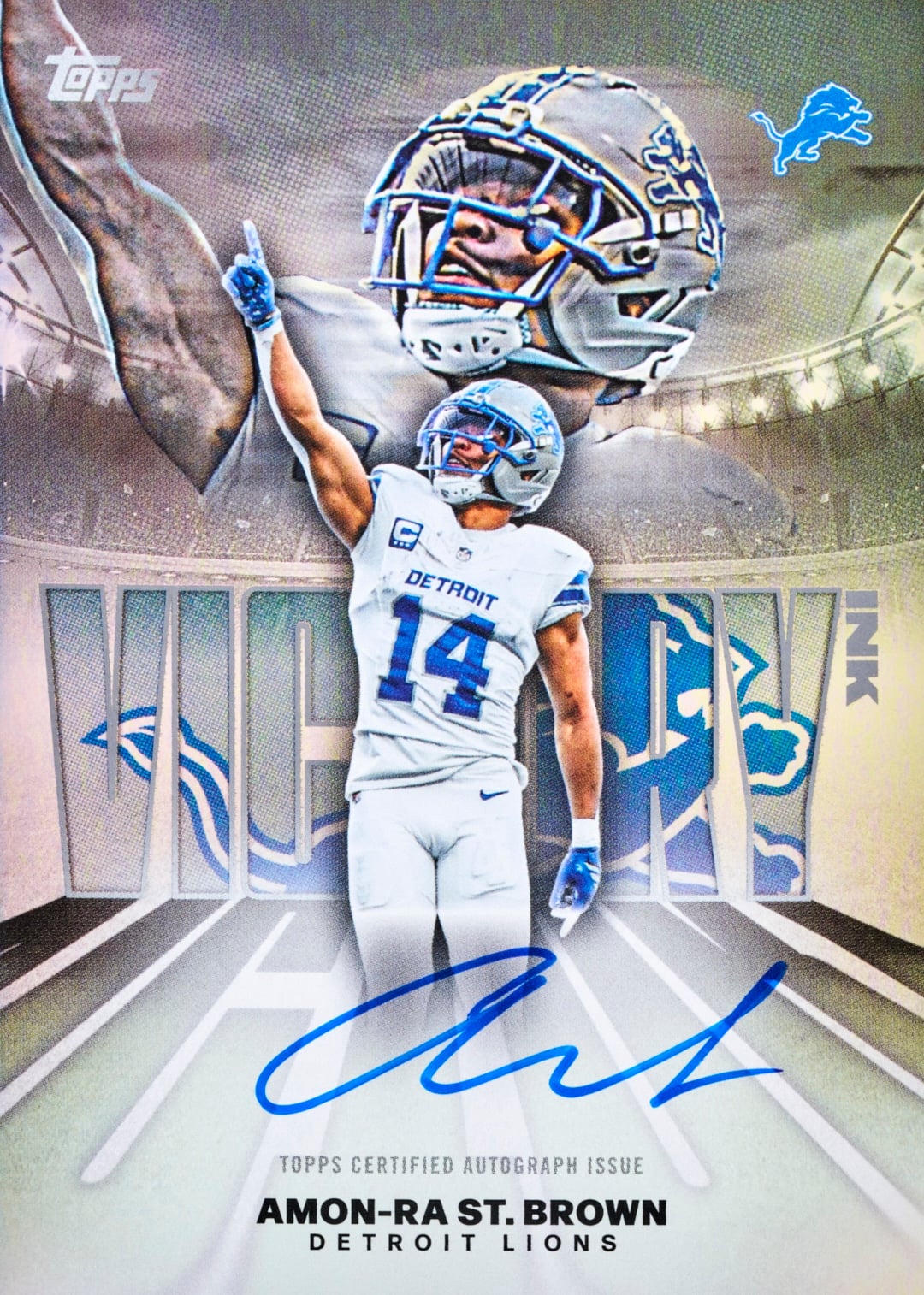 2026 Topps Flagship Football Amon-Ra St. Brown Victory Ink