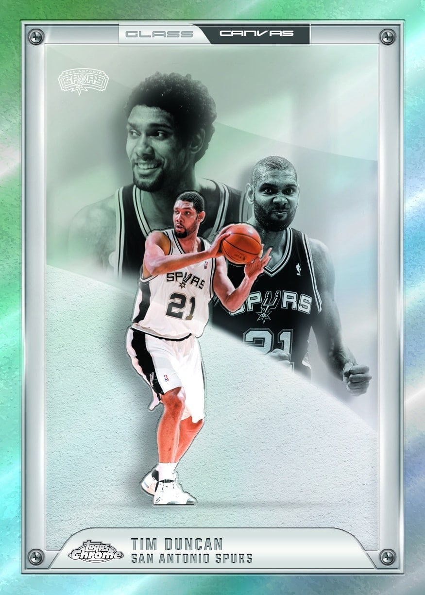 2025-26 Topps Chrome Update Basketball Tim Duncan Glass Canvas