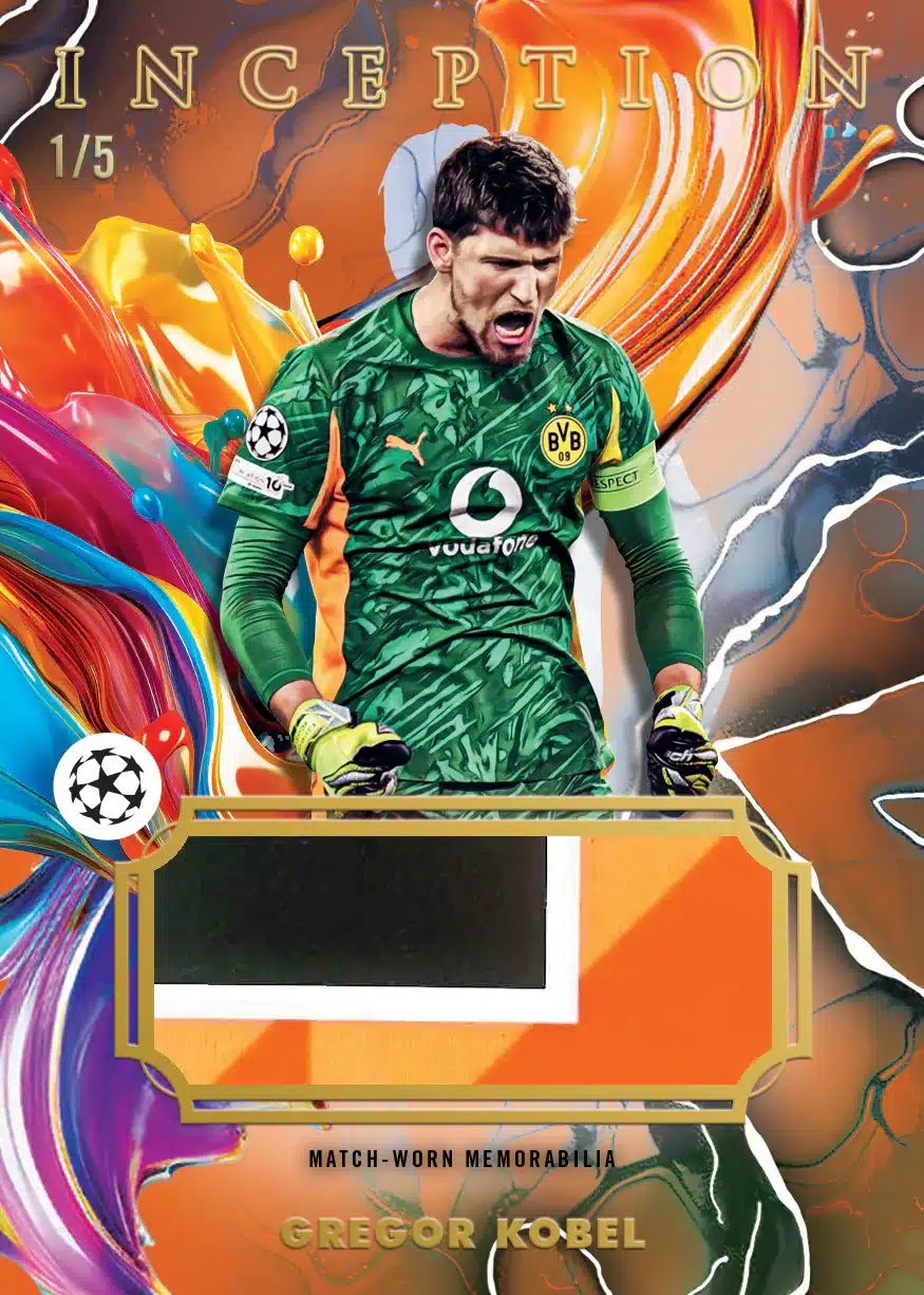 The Best Cards in 2025-26 Topps Inception UEFA Club Competitions 19 2026 Topps Inception UEFA Club Competitions Gregor Kobel Inception Patches 1/5