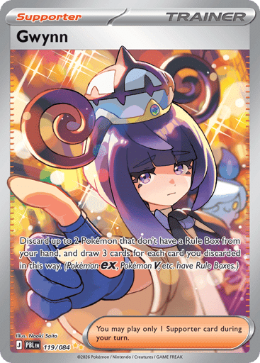 2026 Pokémon TCG Pitch Black Gwynn Special Illustration Rare 119/084